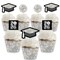 Big Dot of Happiness Disco Grad - Cupcake Decoration - 2026 Groovy Graduation Party Cupcake Wrappers and Treat Picks Kit - Set of 24